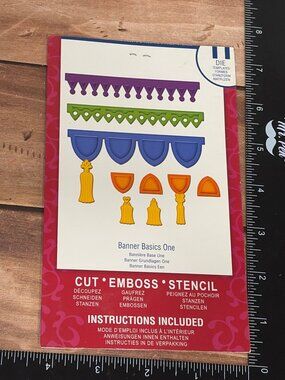 SPELLBINDERS S5-044 Banner Basics One Die Cutting Embossing & Stenciling